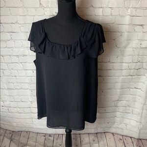 Jaqueline smith ruffles front dress shirt